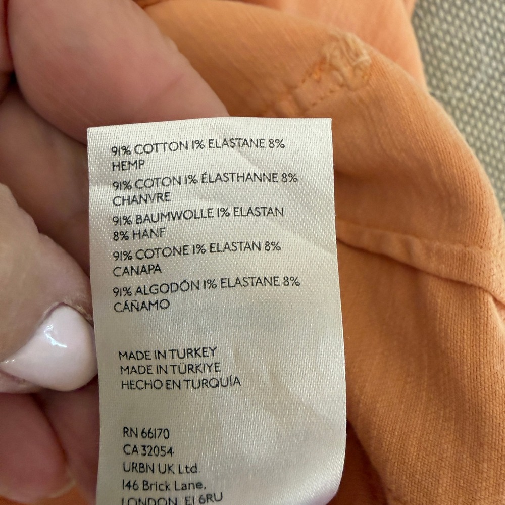 Pilcro Anthropologie Sailor Wide-Leg Pants/Jeans Peach SZ 29 Cottagecore - Picture 14 of 14